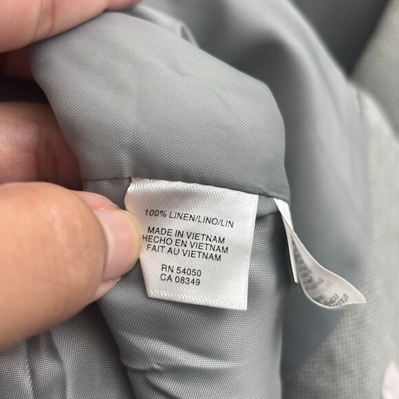 Jones New York 100% Linen Sage Short Sleeve Utility Button Shacket Plus Size 22W - Picture 5 of 9